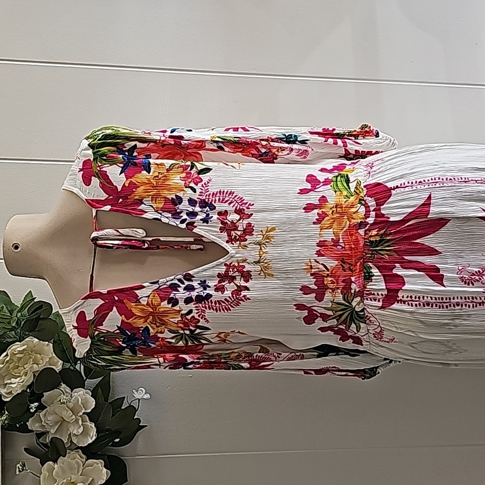 INC International Concepts Women's Floral V-Neck Maxi Dress Size Large - Picture 8 of 15